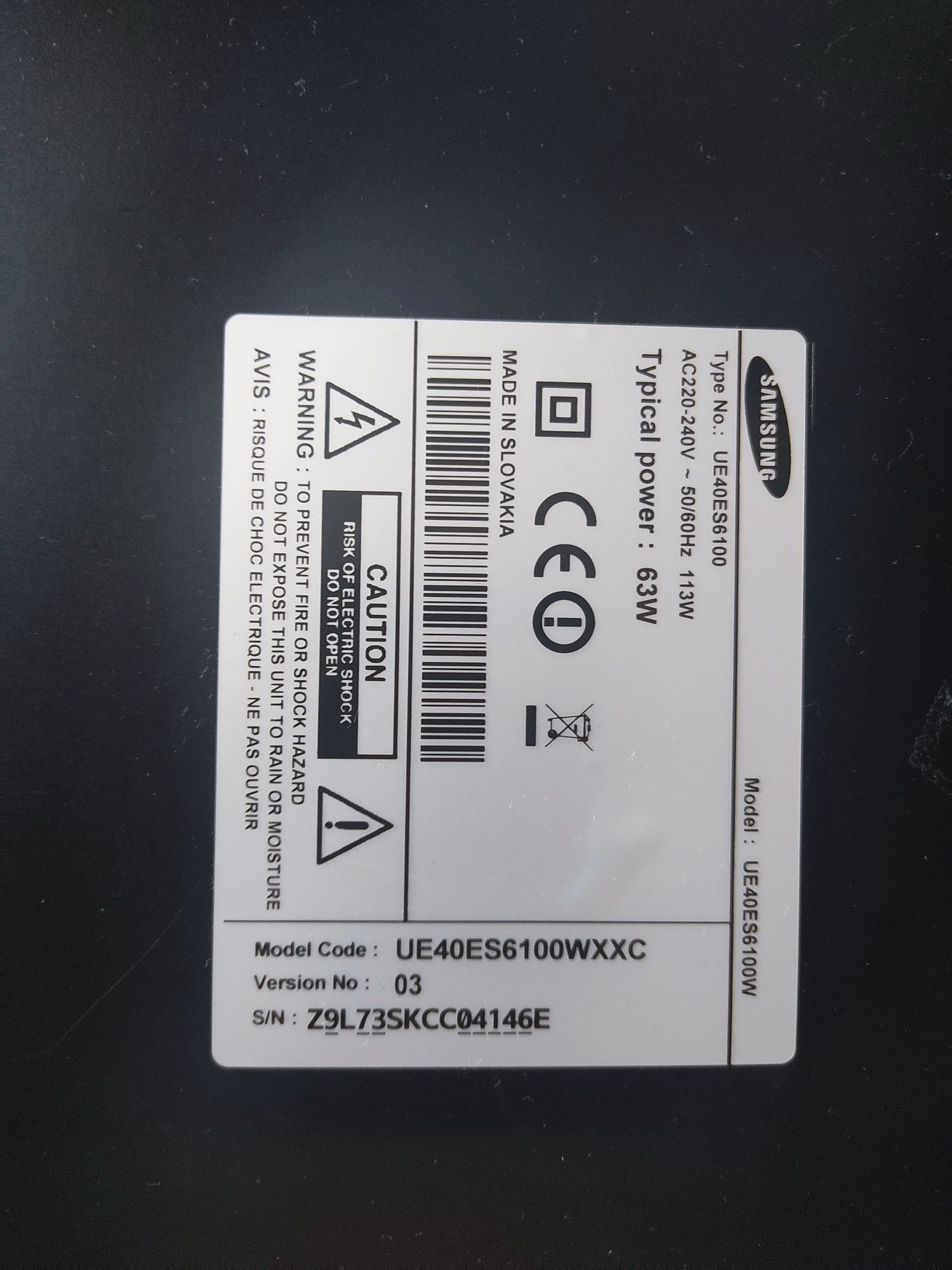 Televisão Samsung UE40ES6100WXXC
