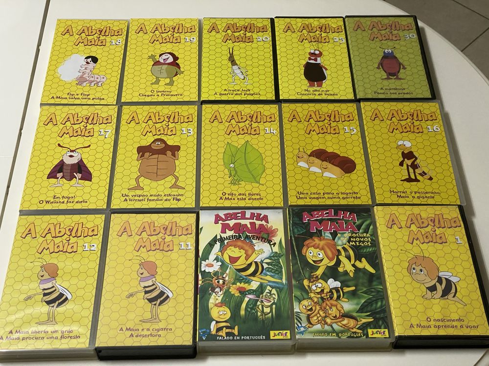 Cassetes VHS - A Abelha Maia (desenhos animados)