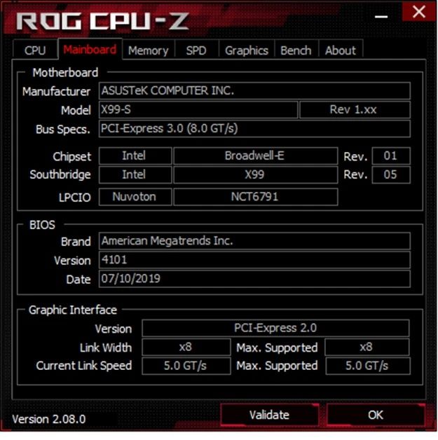 Комплект материнская плата Asus X99-S + i7 6800K + 16GB DDR4