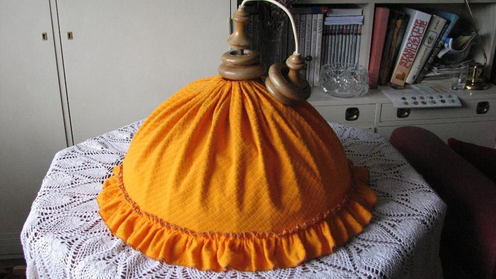 Vintage - Lampa duża półkula pomarańczowa - średn. 50 cm
