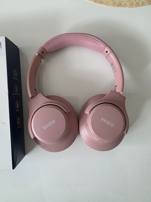Słuchawki bezprzewodowe nauszne KVIDIO WH201A Bluetooth RÓŻOWE
