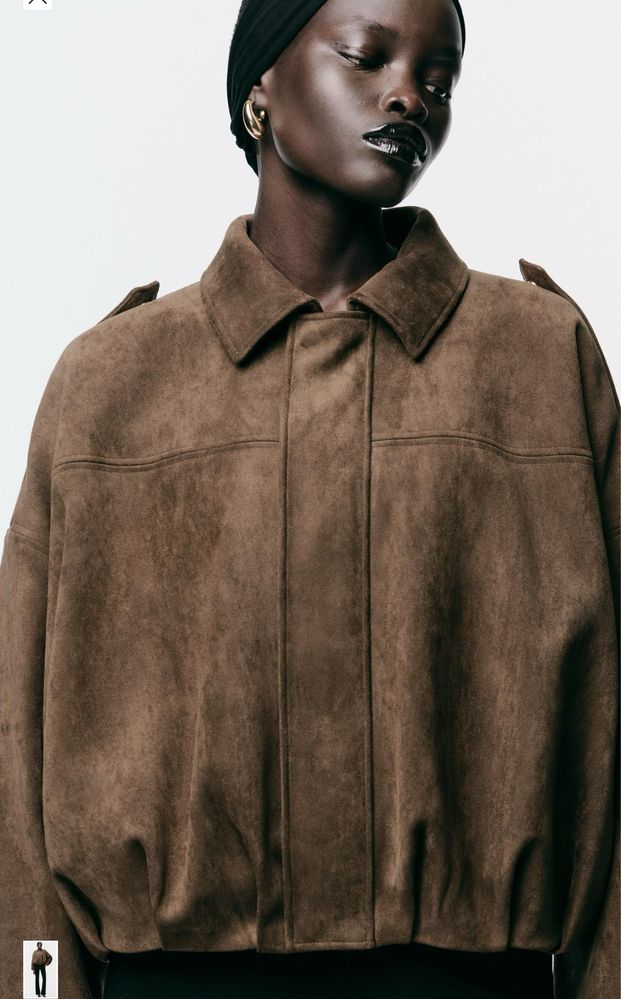 Куртка бомбер під шкіру zara оригінал