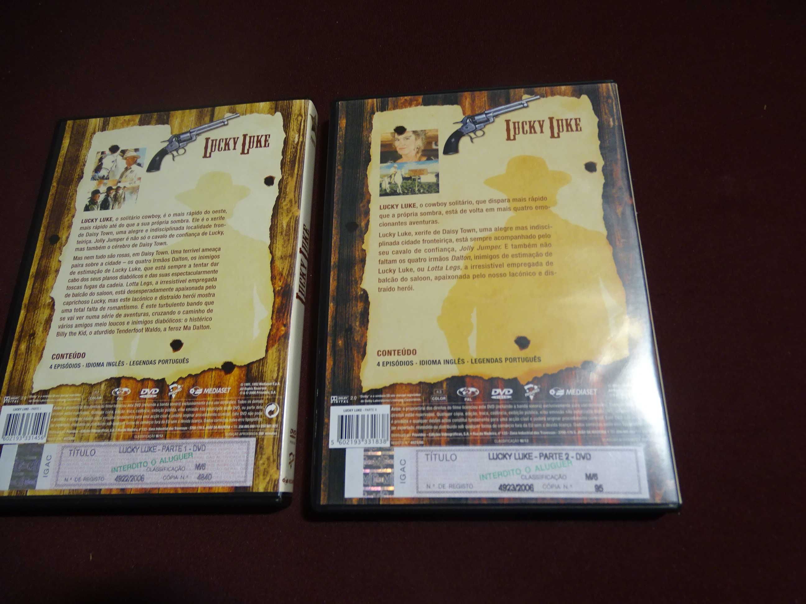 DVD-Lucky Luke/Terence Hill-Parte 1 e 2-Edições de 2 discos