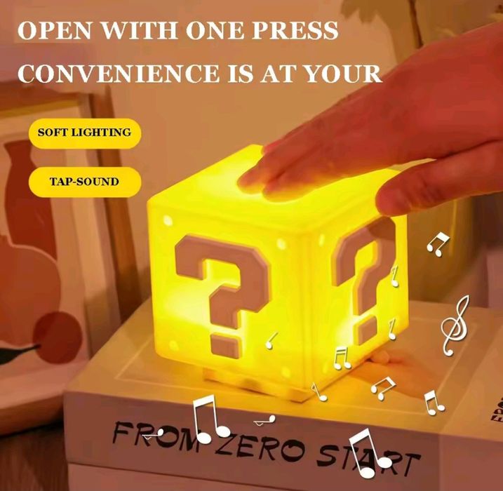 Іграшковий ліхтарик нічник в дитячу кімнату Minecraft Super Mario