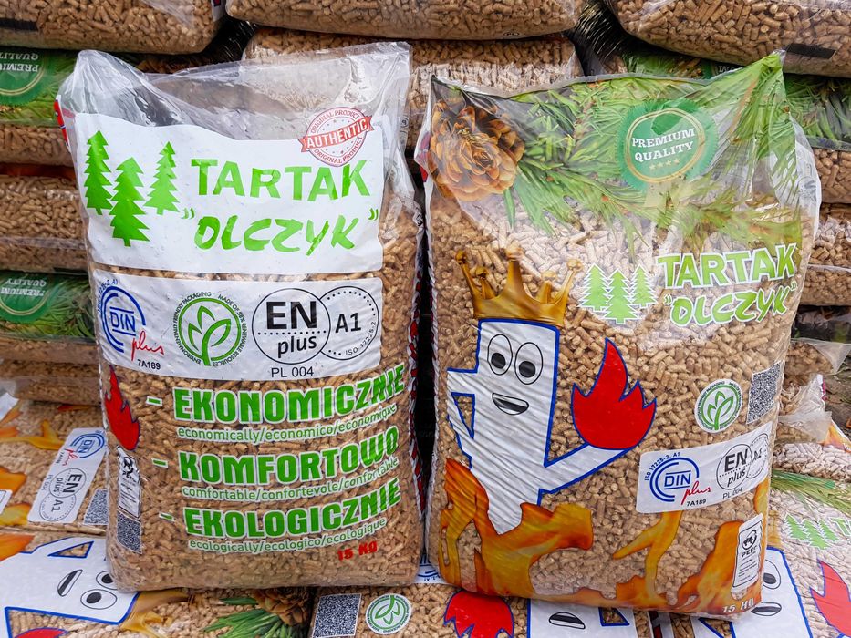 Pellet Olczyk A1 Śląsk pelet certyfikat ENplus Zabrze sosnowy tona