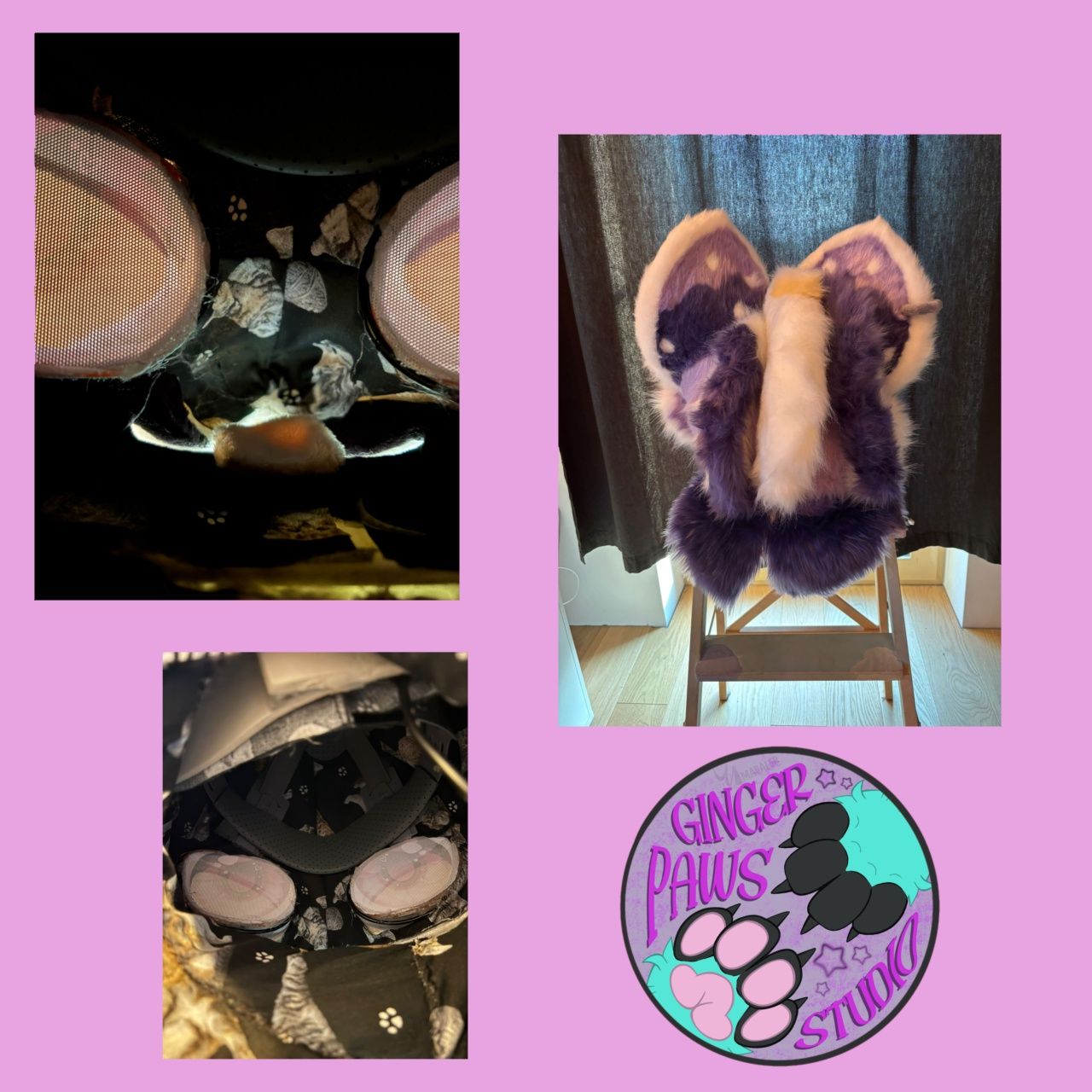 Furry fursuit furry head dino maska furry baza