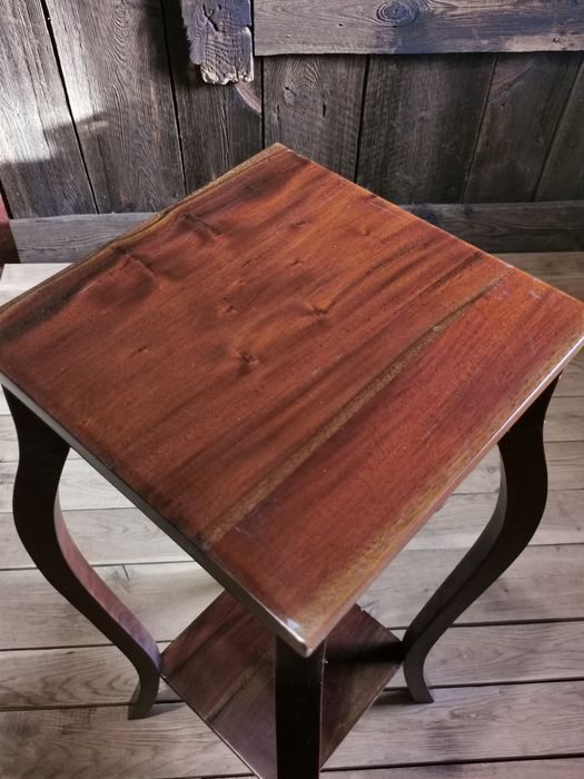 stolik kwietnik vintage retro z szuflafką szufladą