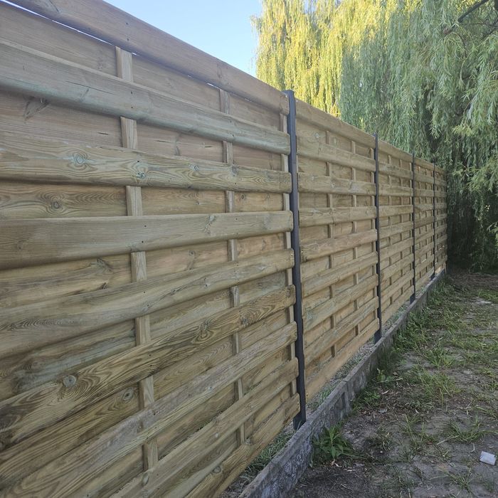 Płot drewniany panelowy ,Ogrodzenie , PRODUCENT