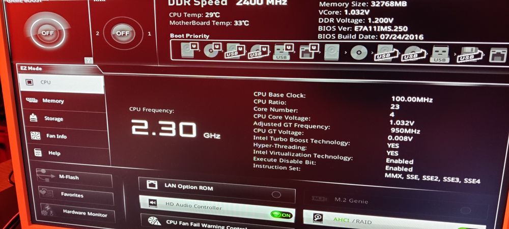 MSI Z170A Krait gaming 3X + CPU Intel 6700T ES QH73