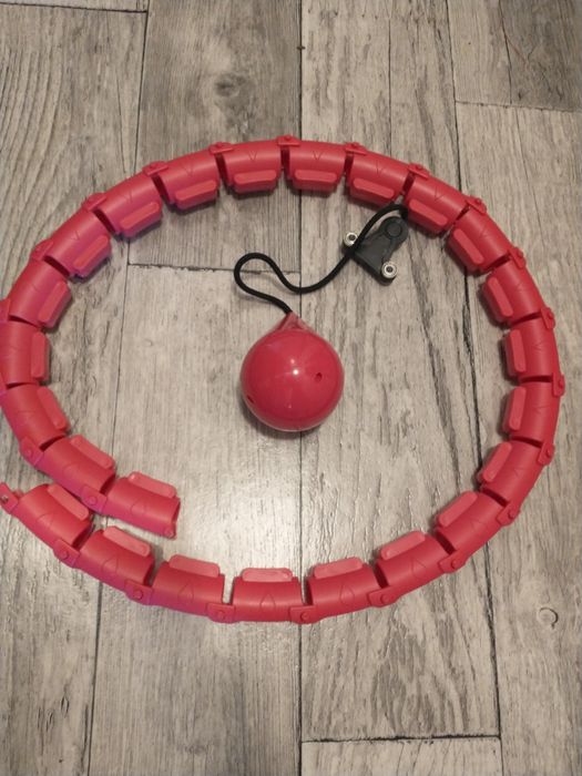 Hula hop z obciążnikiem Xtech EW-01 średnica 50 cm różowe