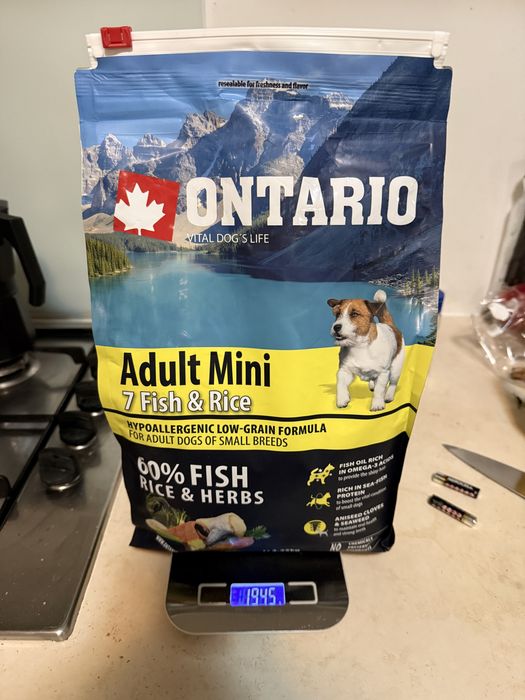 Karma dla psa Ontario 7 fish & rice