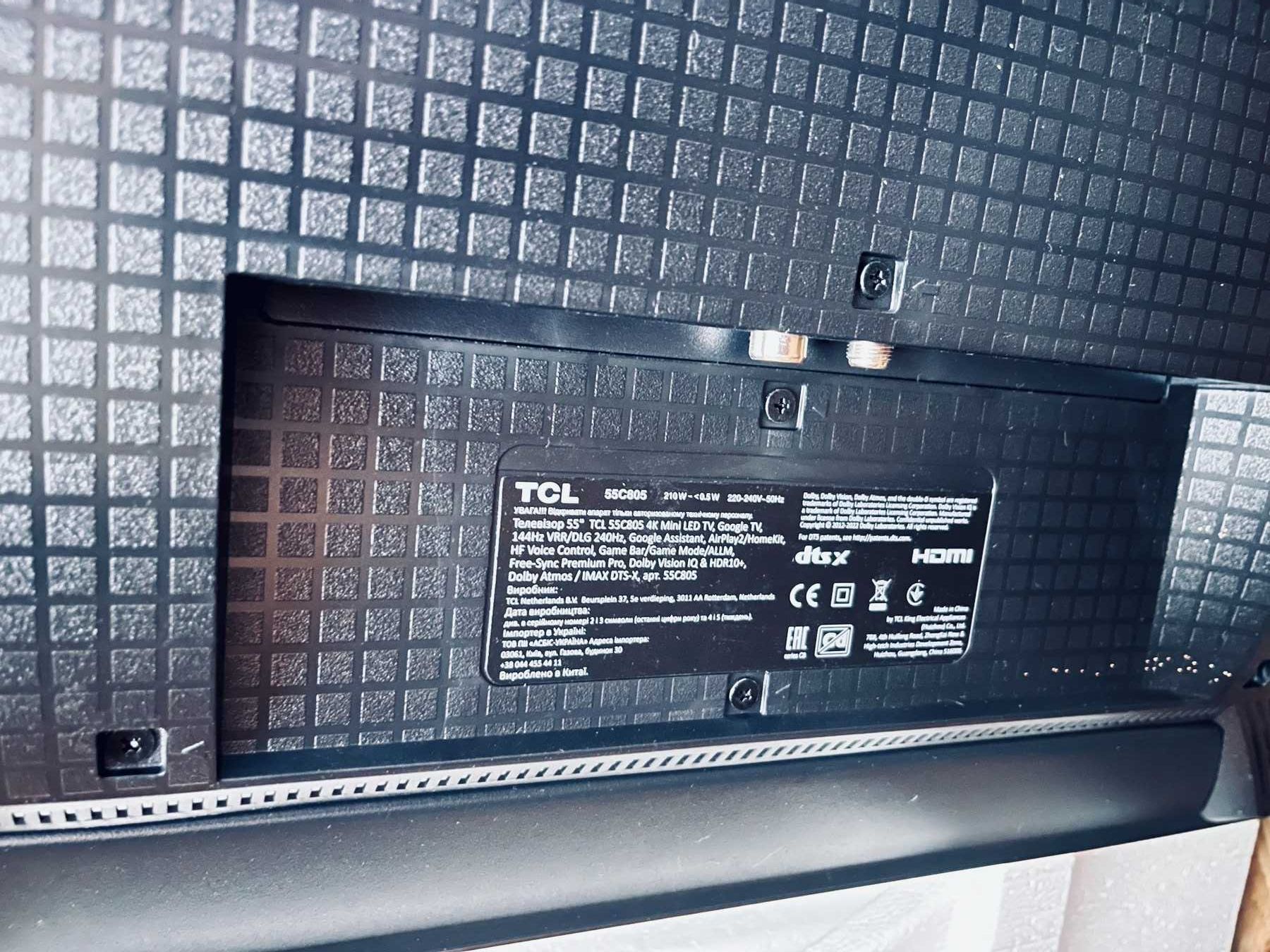 Телевізор 55" TCL 55C805 (розбитий екран)