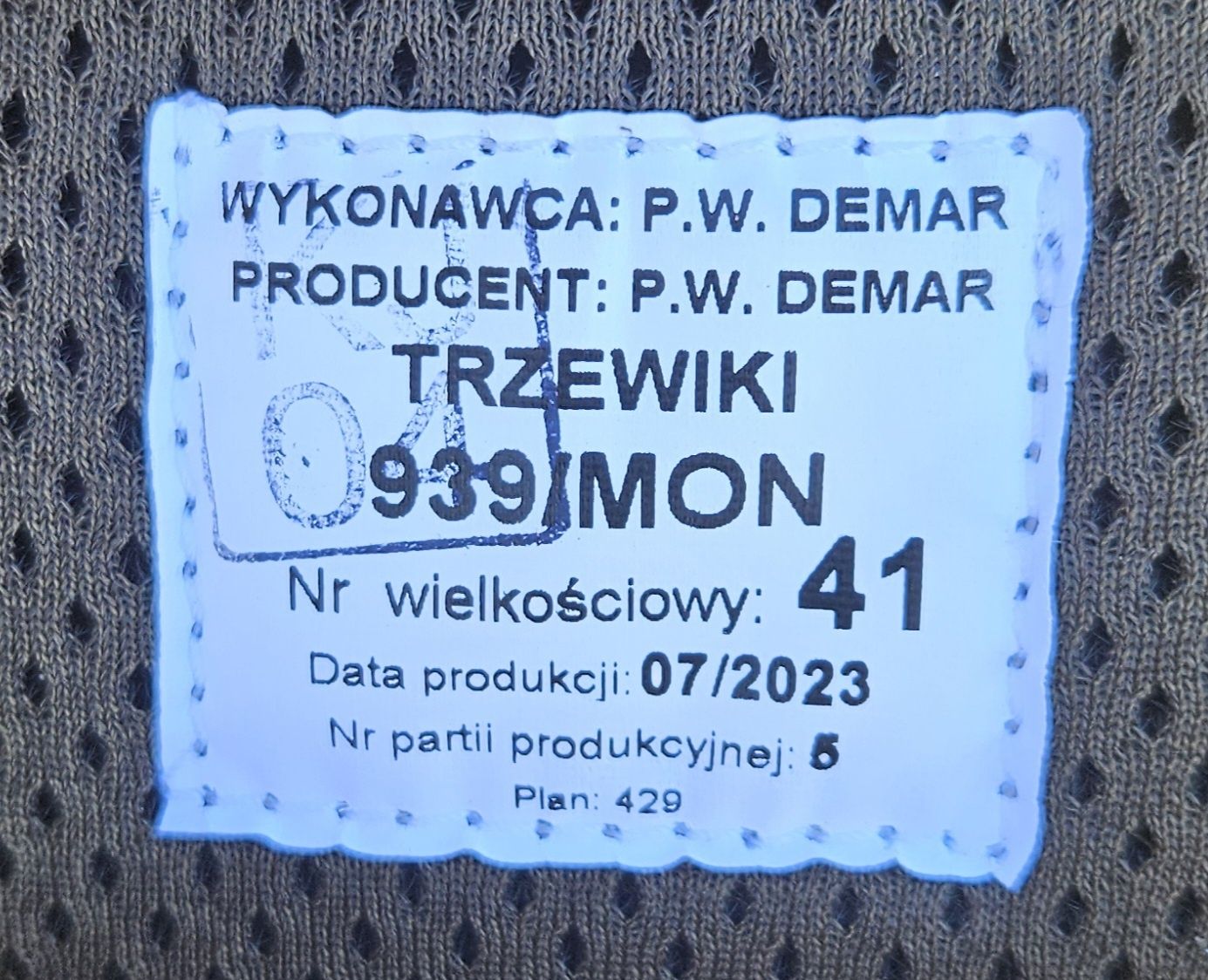 Buty wojskowe 41r 939/Mon Demarr