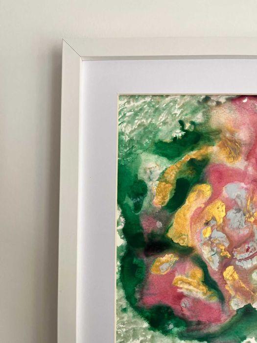Pintura abstrata em acrílico