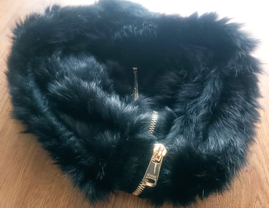 Ochnik komin kołnierz futro naturalne norki