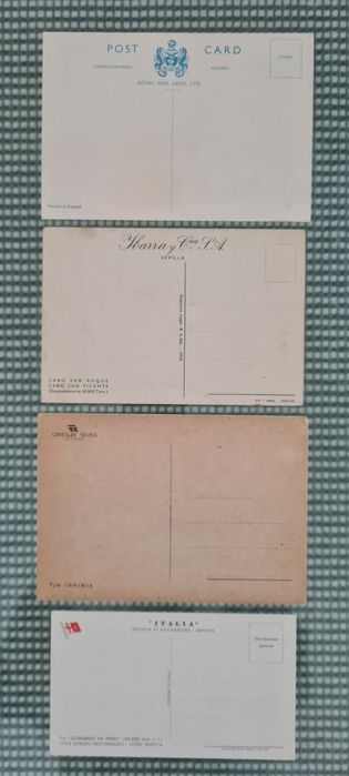 Postais Italianos (impressos em Génova). Década 70. Raros. Grimaldi.