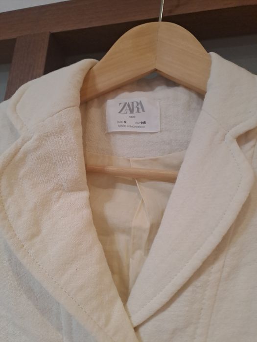 Bawełniany płaszczyk oversize ZARA 116 cm