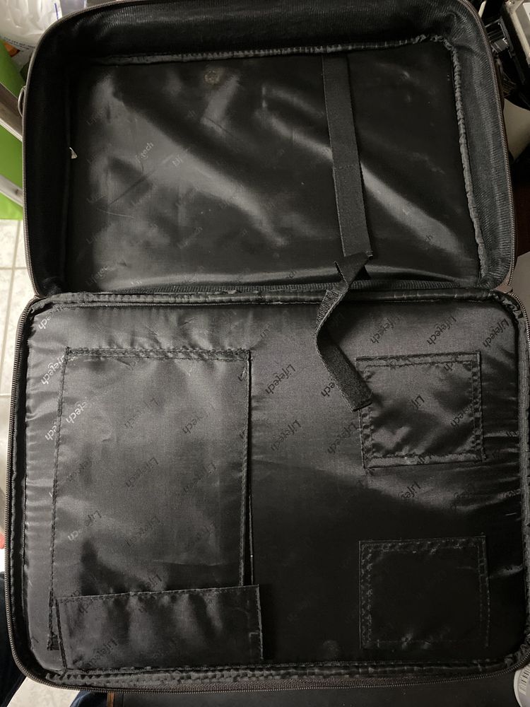 Mala para portátil em pele castanha Lifetch