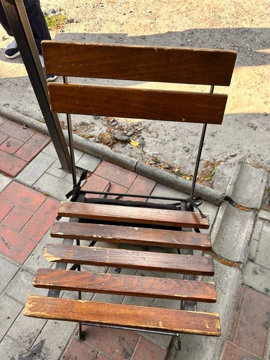 Стільці вуличні літня тераса метал/дерево