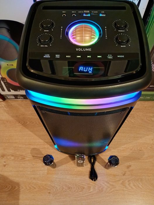 Блютуз караоке акустики GeDi-95(SD,USB,FM) ПультДУ,2микрофона