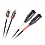 Kabel mikrofonowy 2 x wt Canon - 2 x RCA chinch