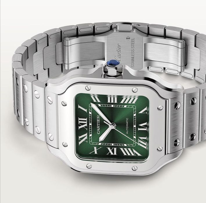 Cartier Santos de Cartier green dial LARDE