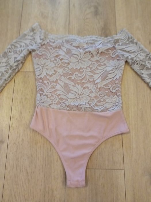 Body bluzka damska elegancka rozmiar 36 S 38 M koronka wesele urodziny