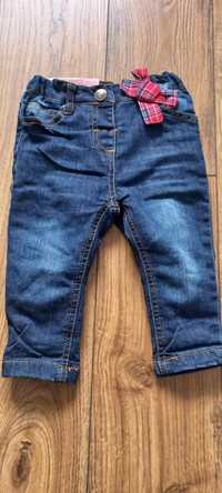 Ocieplane spodnie jeansowe dziewczęce 74