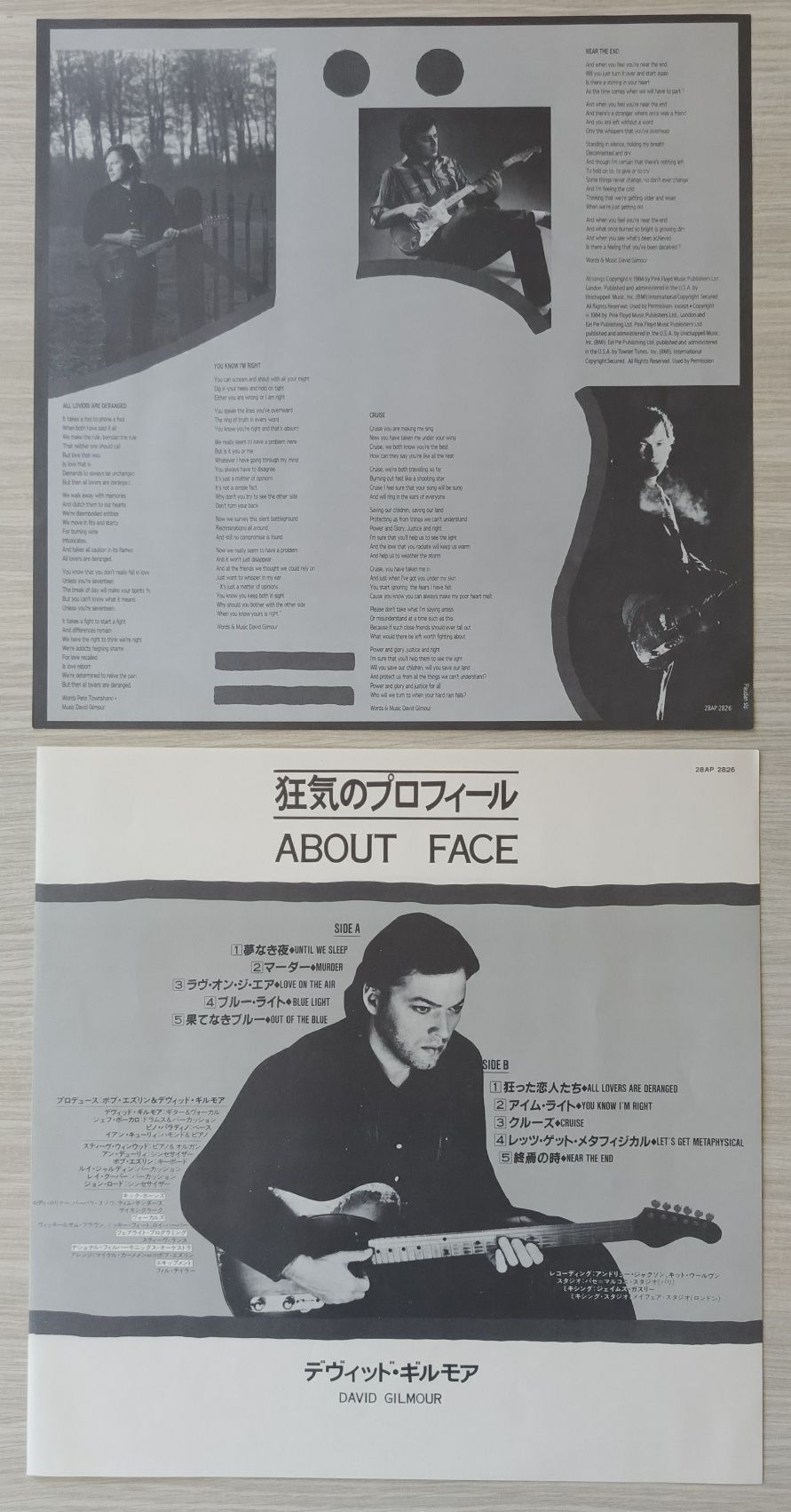 Płyta winylowa David Gilmour - About Face. Japan