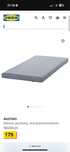 Materac IKEA szary 90x200