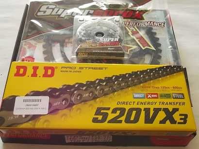 Kit Transmissão com corrente DID X-Ring Yamaha XT 600 de 1990 a 2003