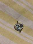Zawieszka serce topaz diamenty