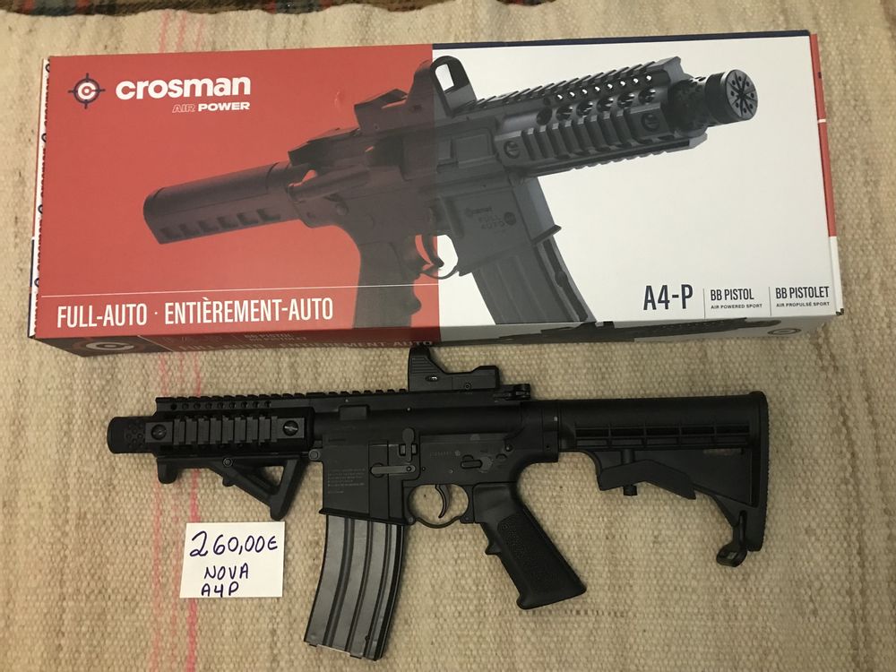 Carabinas Pressão de Ar (CO2) AUTOMÁTICAS - Crosman DPMS SBR + R1 TAN