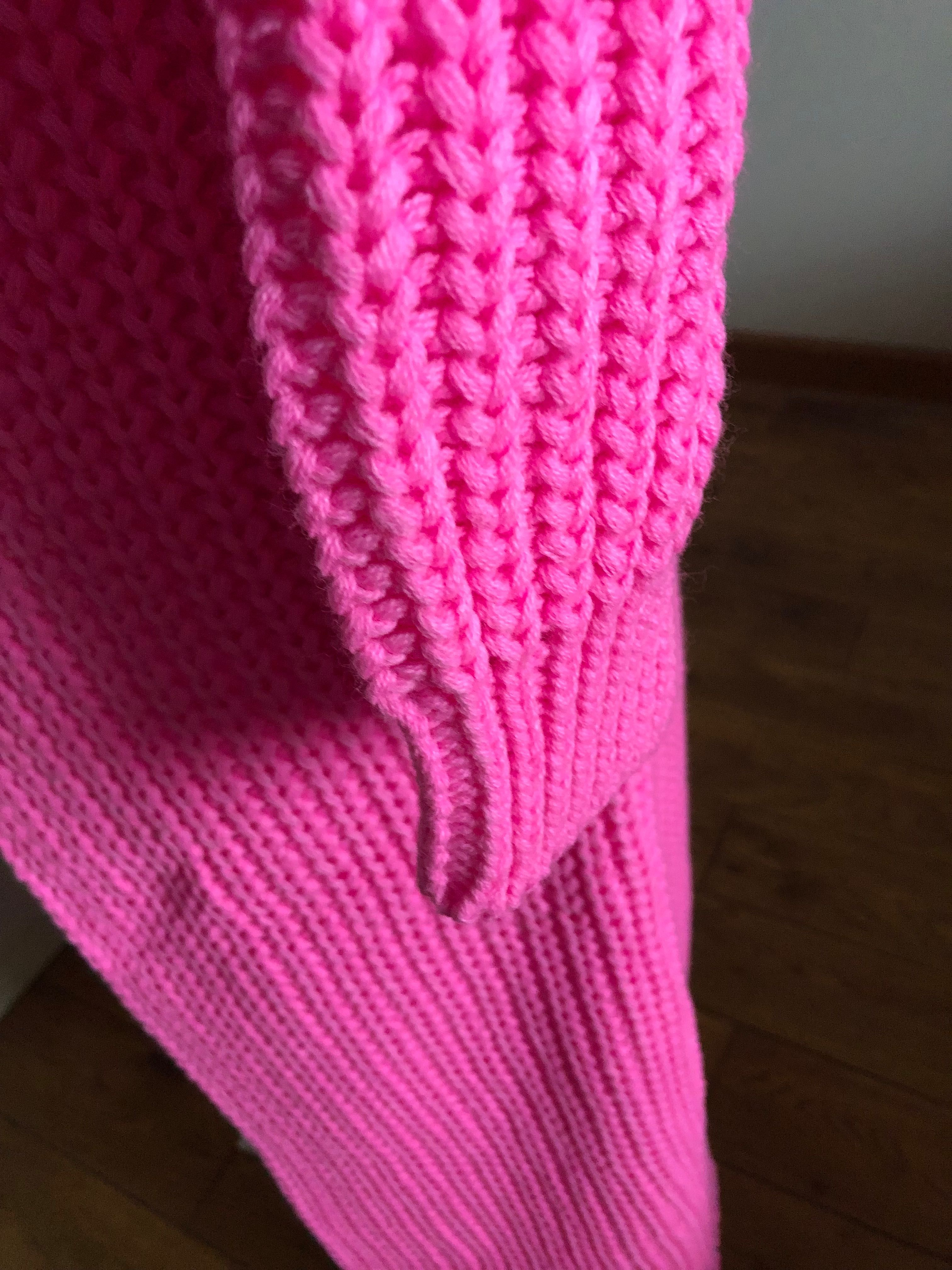 Sweter kardigan różowy długi nowy z papierową metką