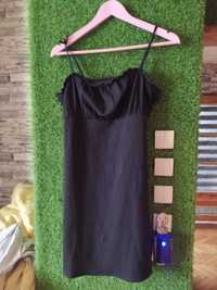 Sukienka czarna szelki
