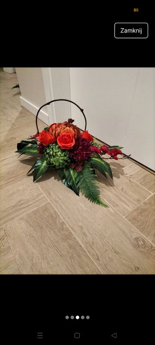 Stroik na Wszystkich Świętych kompozycja nagrobna obciążona