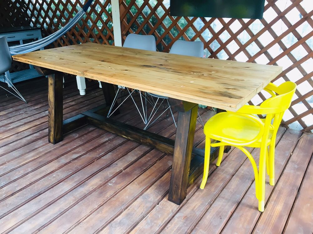 Podstawa Nogi do stołu drewniane Loft DIY nie metalowe czarne