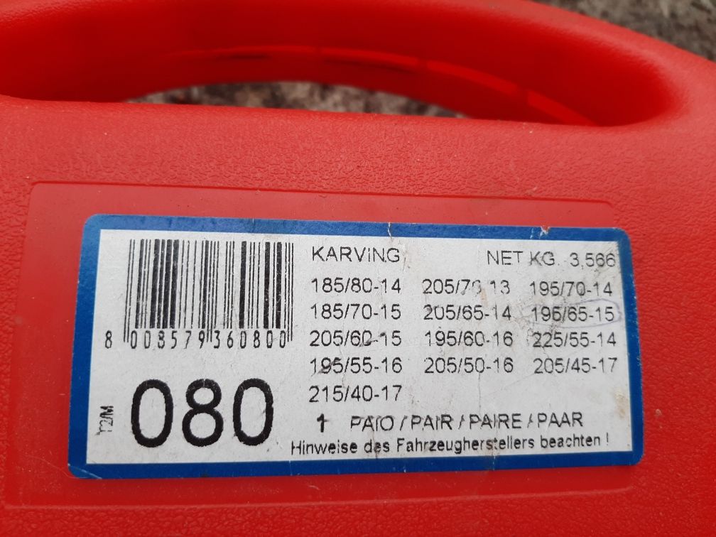 KARVING łańcuchy śniegowe stan bdb