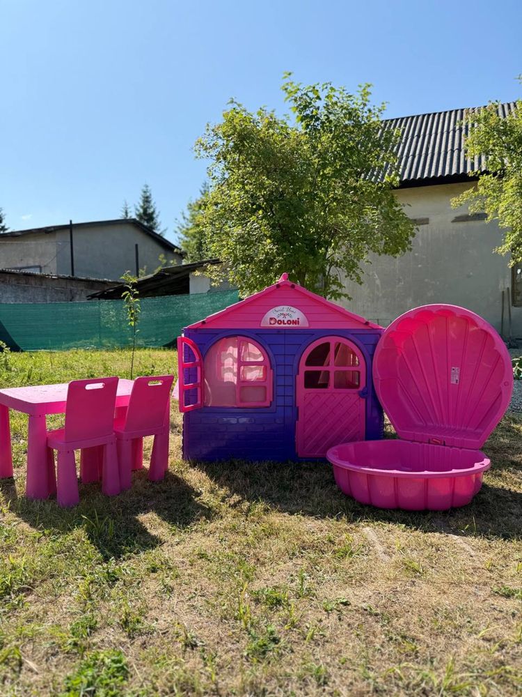 РОЗПРОДАЖ‼️ Набір дитячий будиночок гірка пісочниця стіл та стільці