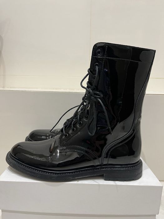 Черные лаковые ботинки Celine