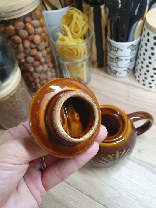 Imbryk PRL zaparzacz czajniczek porcelana jak Mirostowice Pruszków