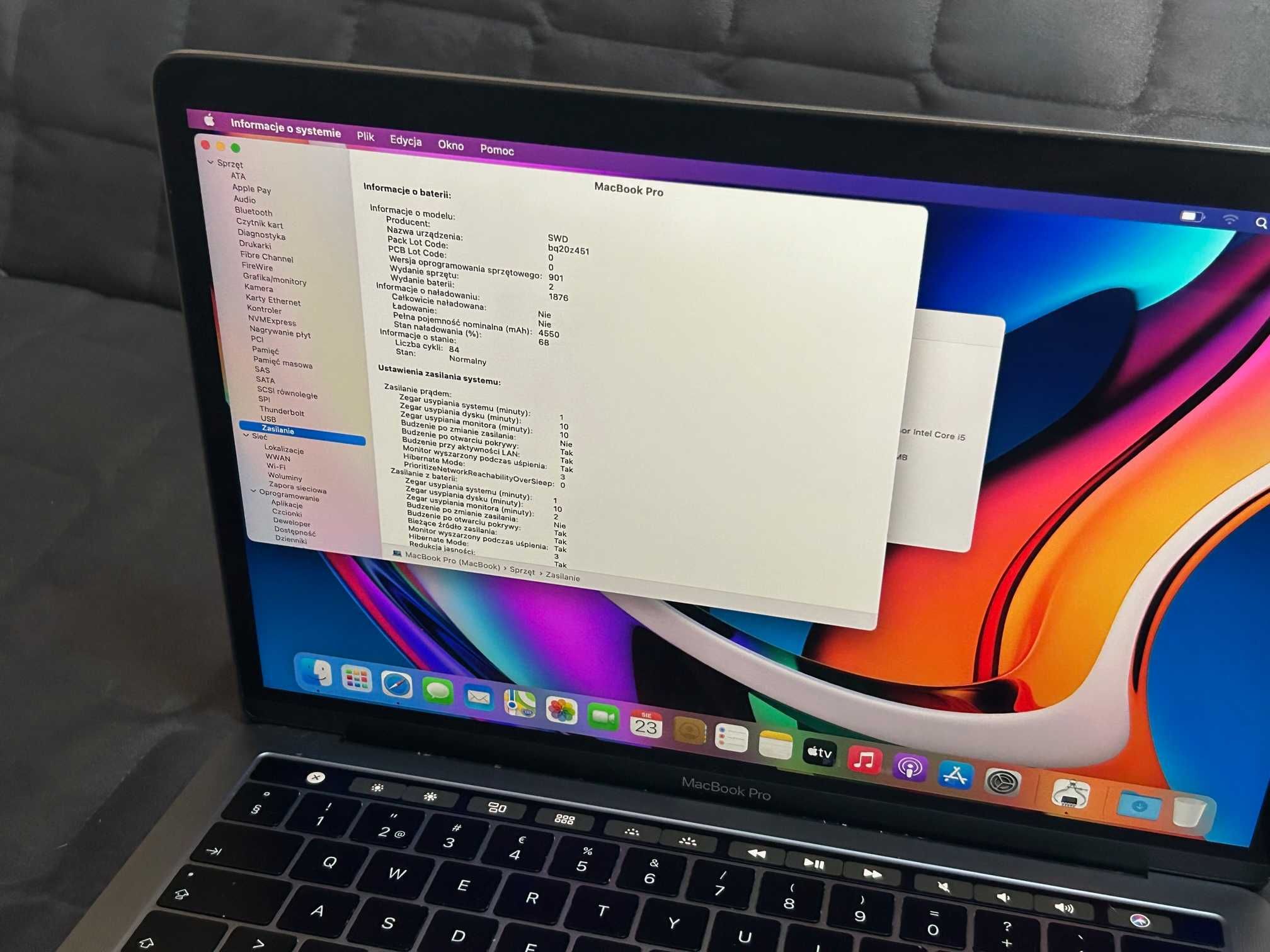 Apple Macbook Pro A1989 T 3.9 GHz i5 16GB 512GB  NOWY MODEL!
