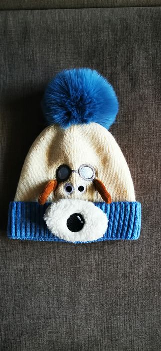 Gorro fofo de malha para criança