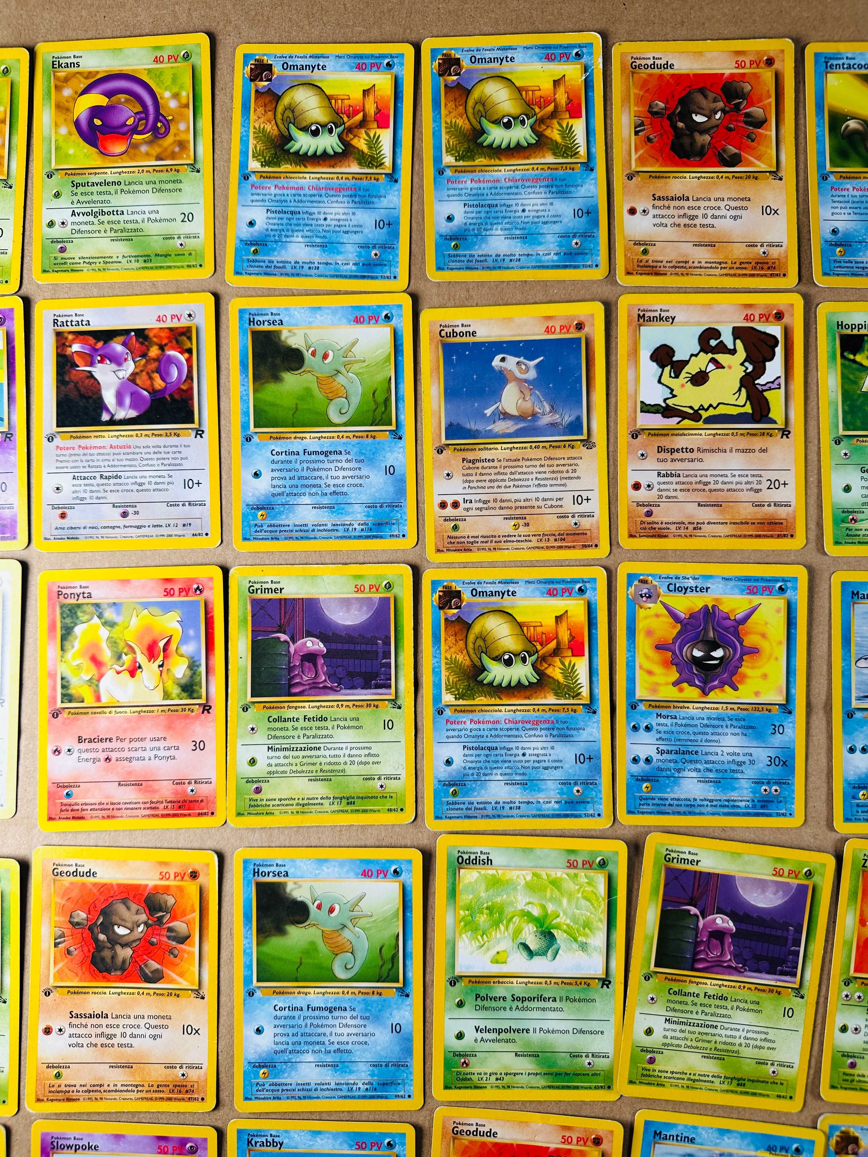 73 karty Pokemon 1st Edition Pierwsze Edycje - Rocket, Fossil, Jungle