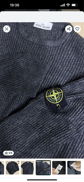 Вязаный свитер Stone Island оригинал винтаж размер L