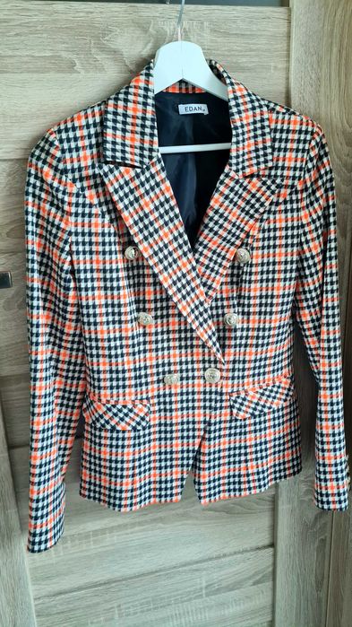 Marynarka damska w kratkę Edan XS