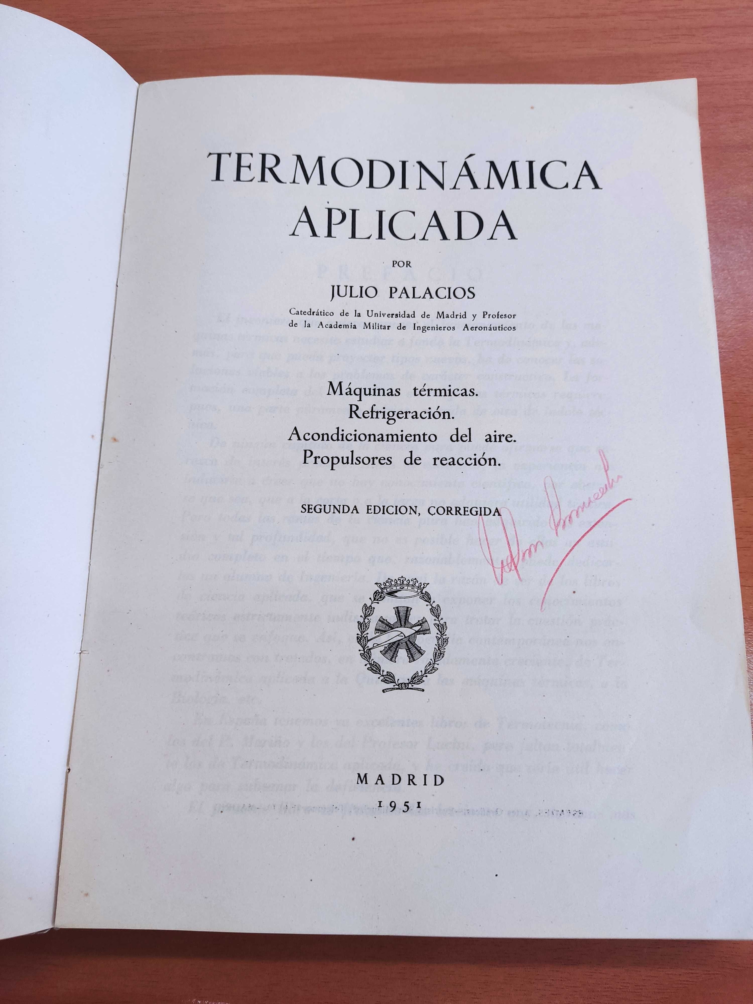 Termodinamica aplicada - Julio Palacios (2ª edição, 1951)