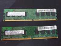 2 x Memória Ram Samsung PC2-5300U-555 512MB 1Rx8 667MHz 240-pin DIMM