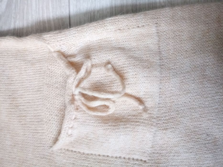 Sweterek kamizelka M beż 38 sweter krótki rękaw