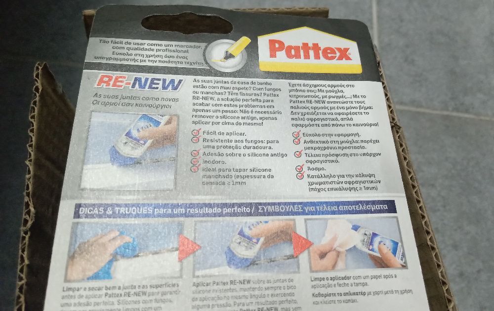 Pattex Silicone Especial de Facil Aplicação para juntas de casa banho